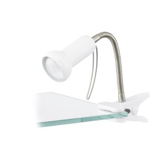clip-lamp/1 flexible white/silver 'FABIO