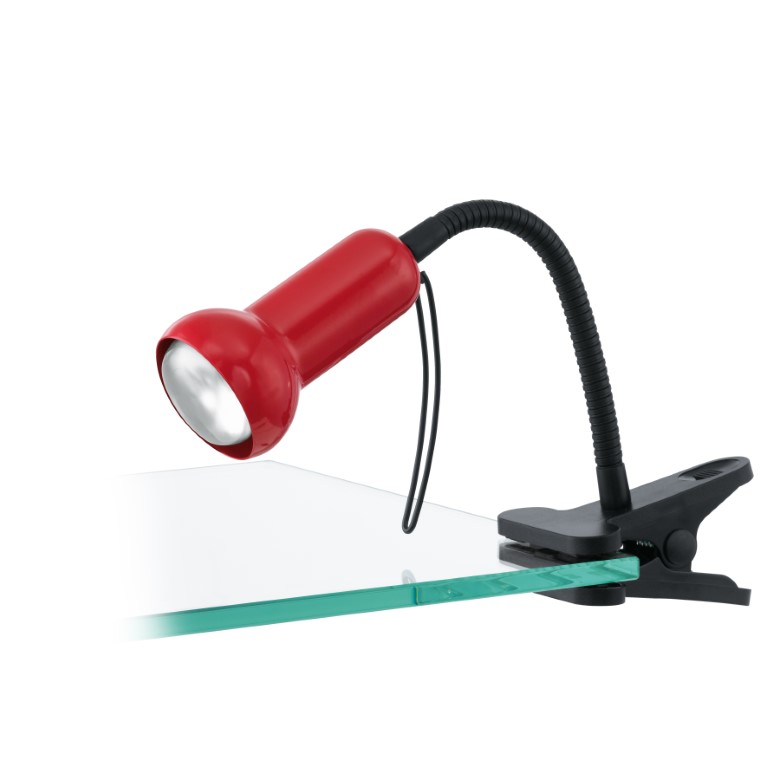clip-lamp/1 flexible red/black 'FABIO'